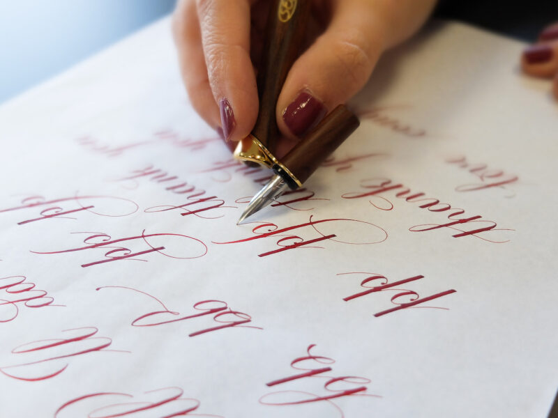 esempio di calligrafia in Corsivo Inglese