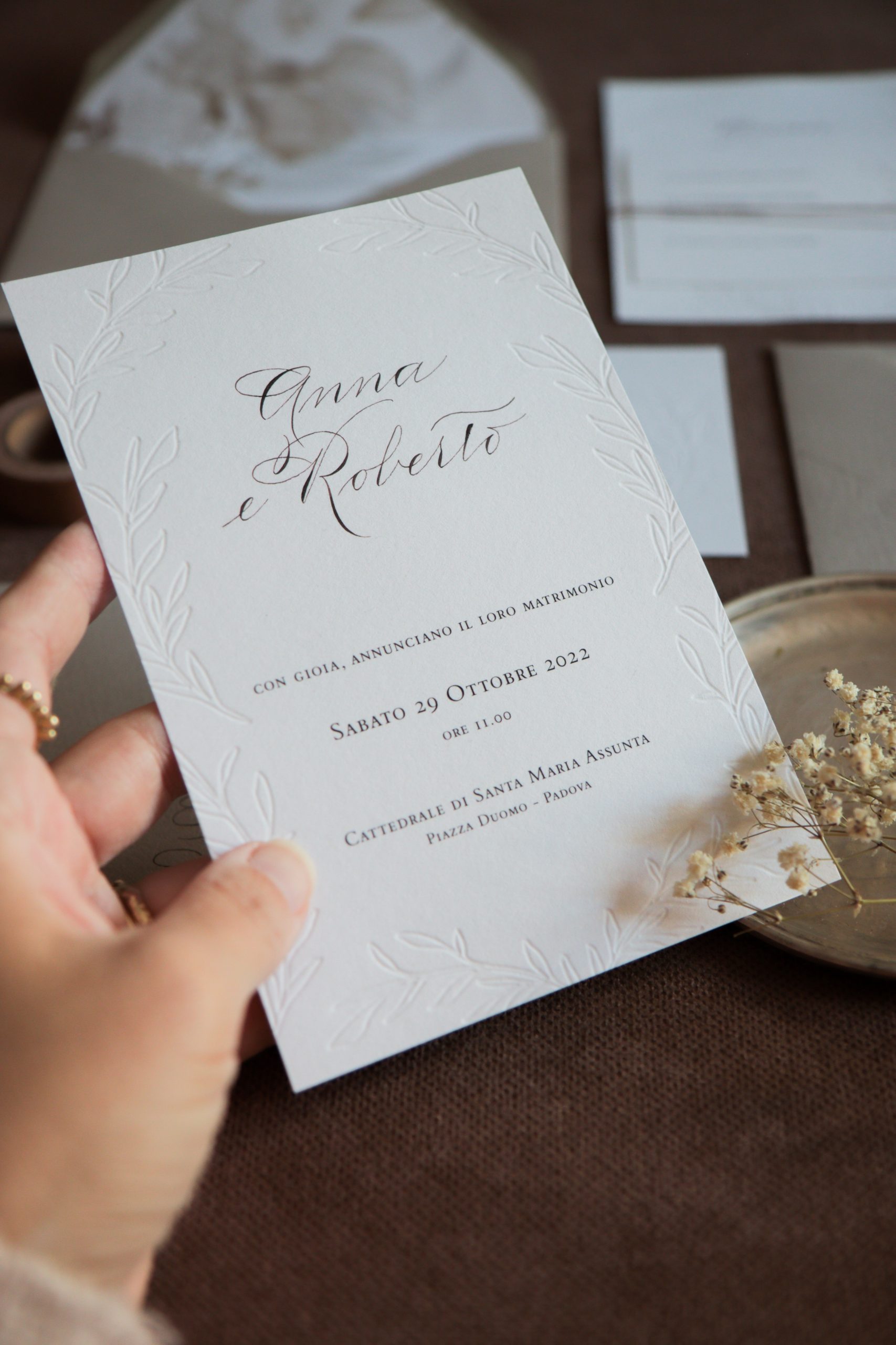 Inviti e partecipazioni matrimonio in calligrafia