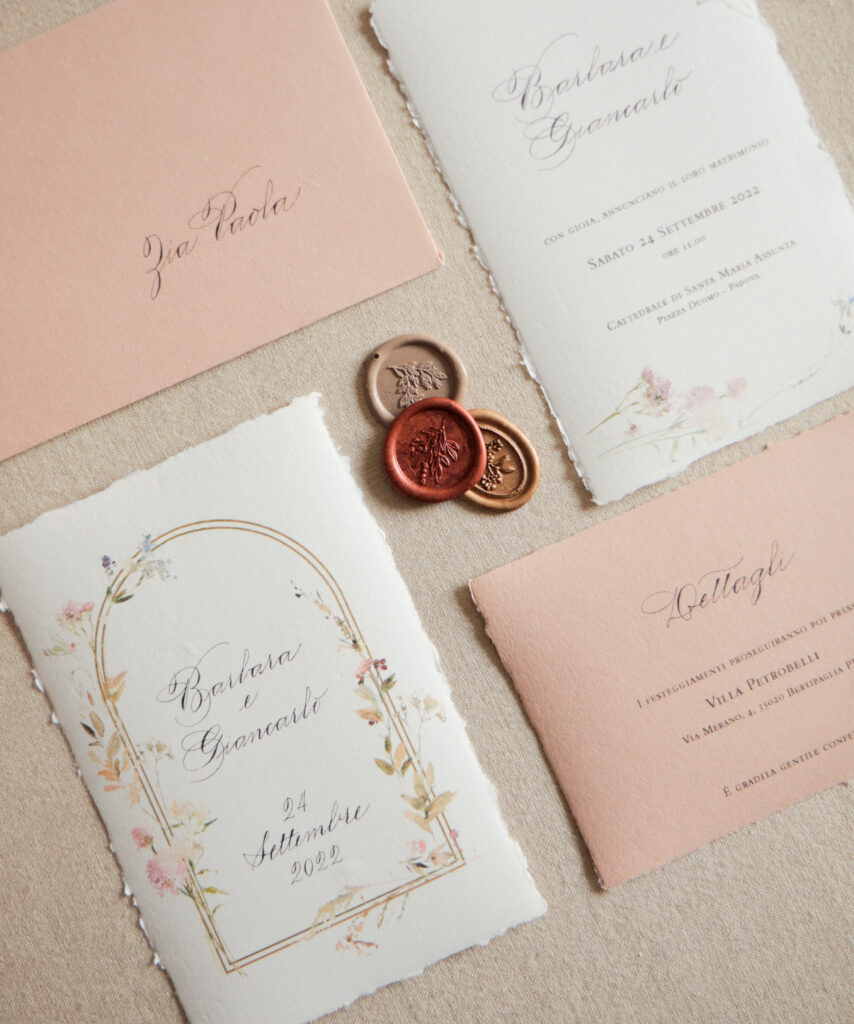 catalogo partecipazioni matrimonio su carta fatta a mano