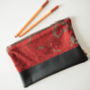 Astuccio con zip in tessuto e pelle - immagine 6
